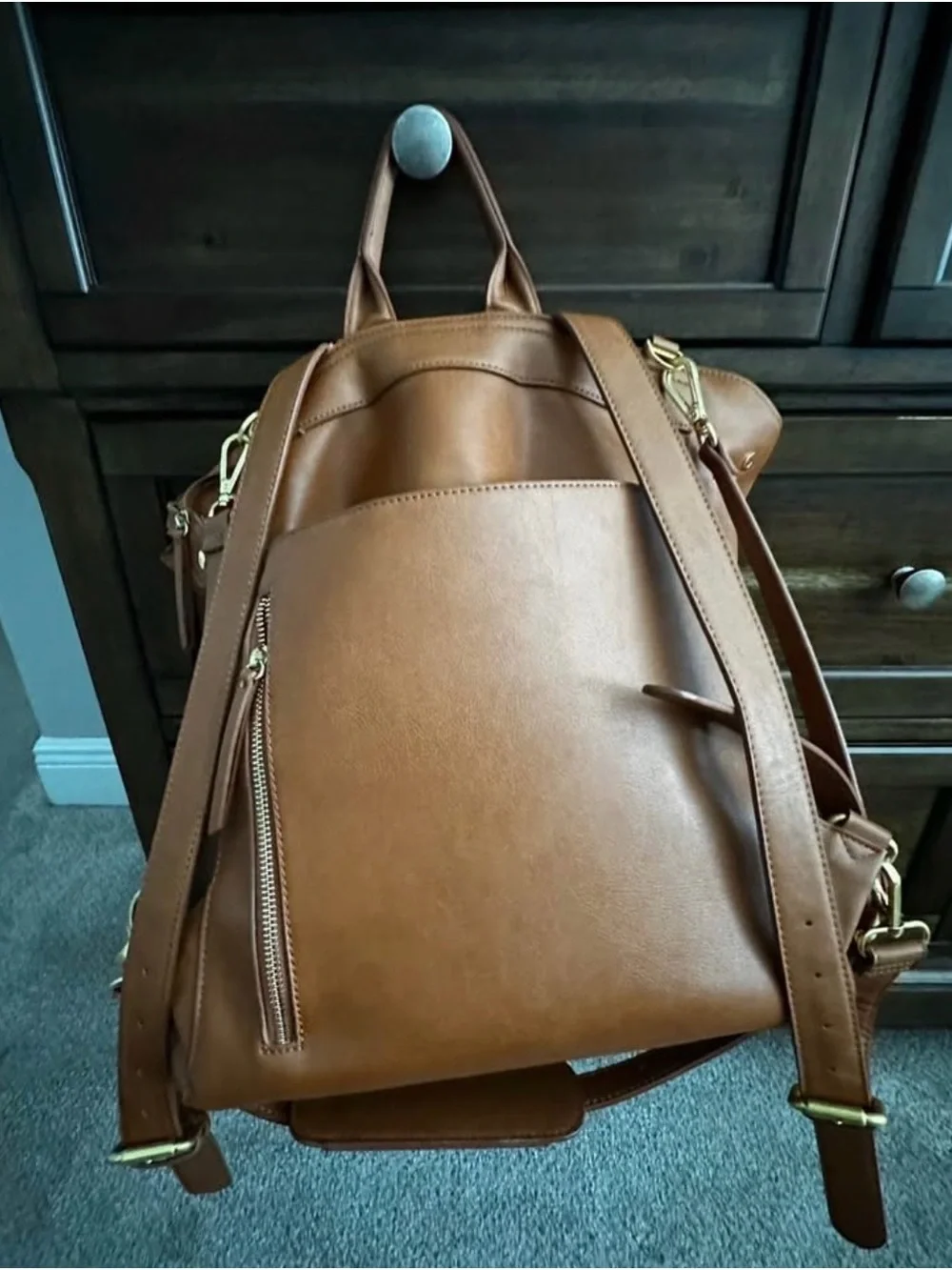 Fawn Design Savvy Tan Leather Kids Backpack